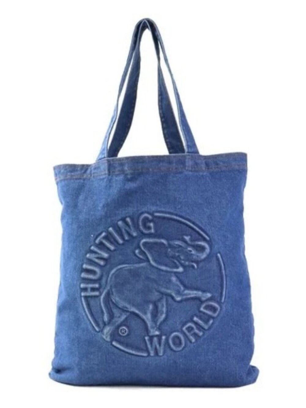 Auth HUNTING WORLD Tote Bag Blue Denim - 56814k